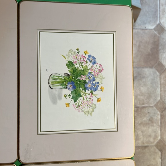 Vintage Clover leaf beautiful placemats made with cork backings Set of 6 - Picture 10 of 12